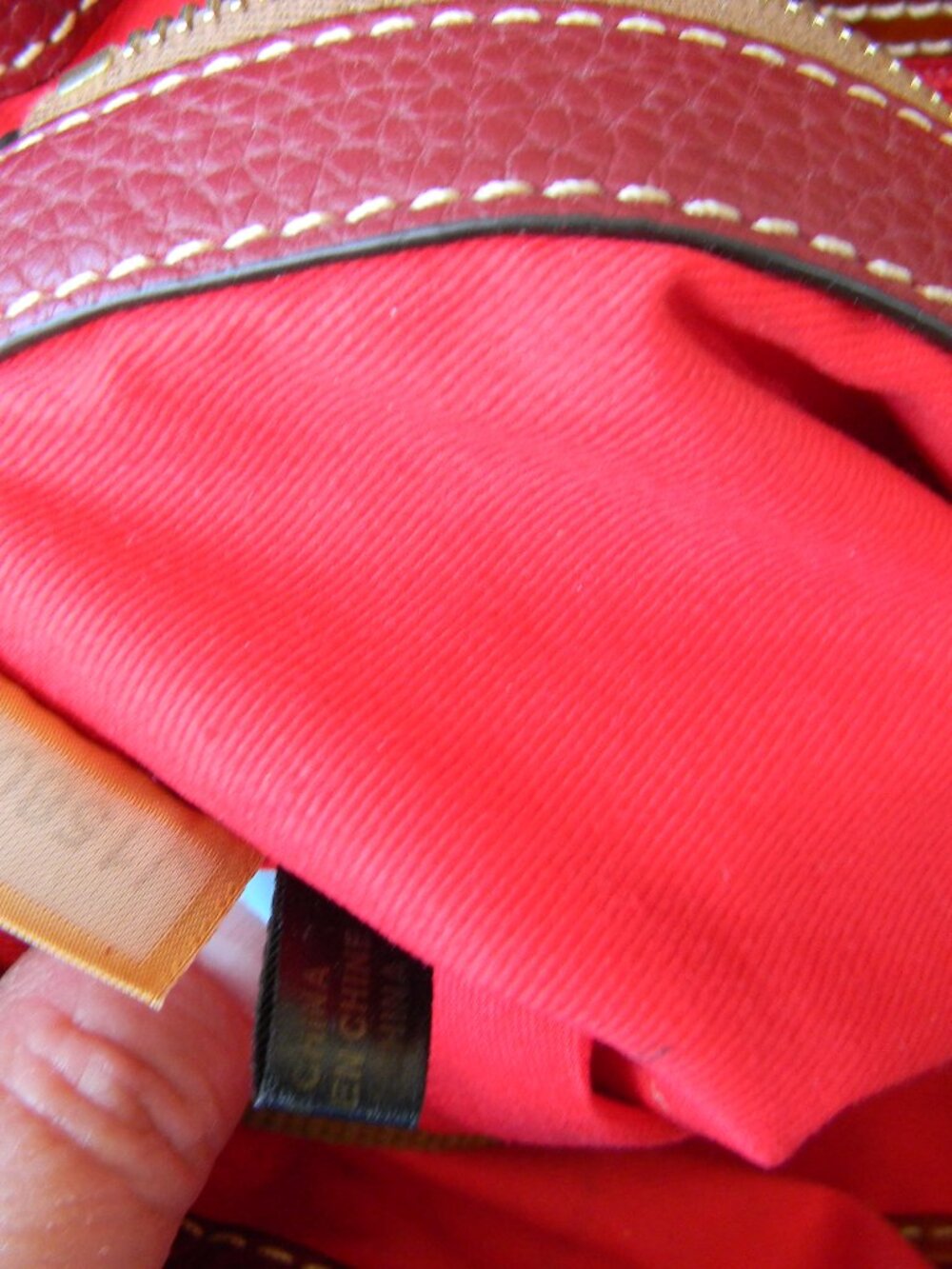 Dooney & Bourke CRANBERRY/WINE  Pebble Leather Brielle Tote - Picture 10 of 10